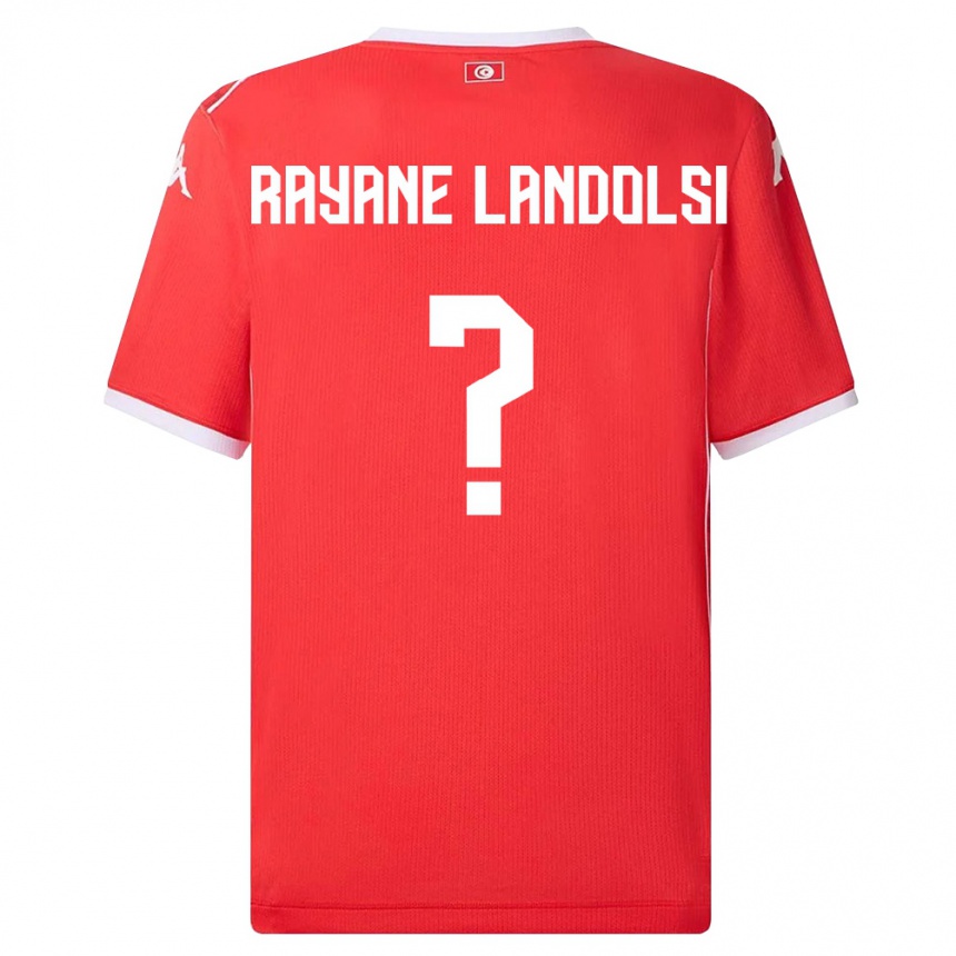 גברים כדורגל תוניסיה Mohamed Rayane Landolsi #0 אדום לבן ג'רזי ביתית 26-28