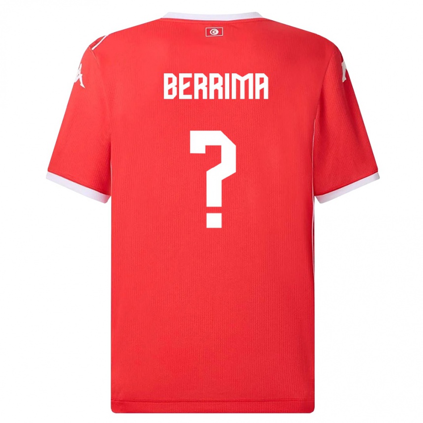 גברים כדורגל תוניסיה Zied Berrima #0 אדום לבן ג'רזי ביתית 26-28