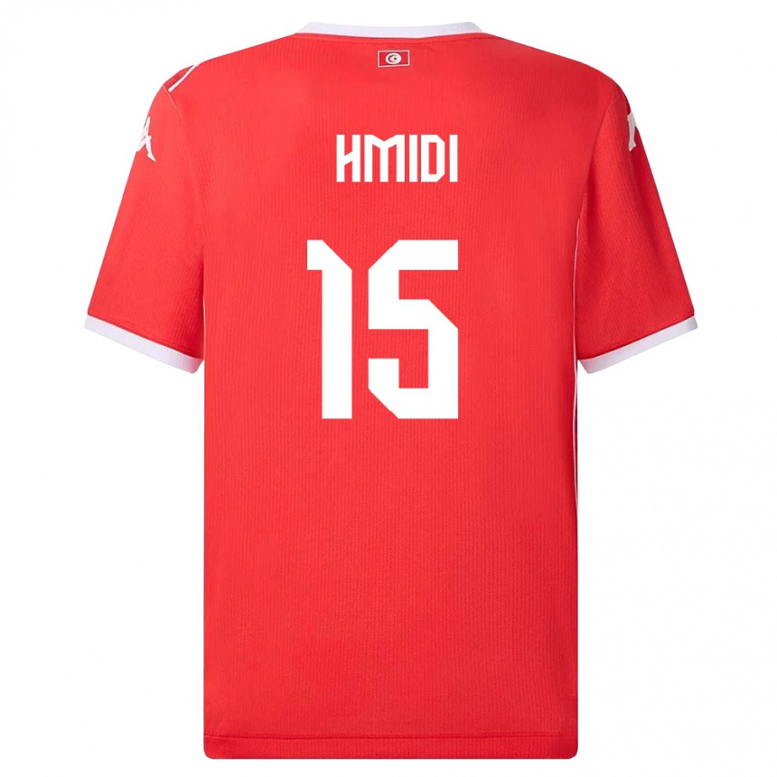 גברים כדורגל תוניסיה מקולם חמידי #15 אדום לבן ג'רזי ביתית 26-28