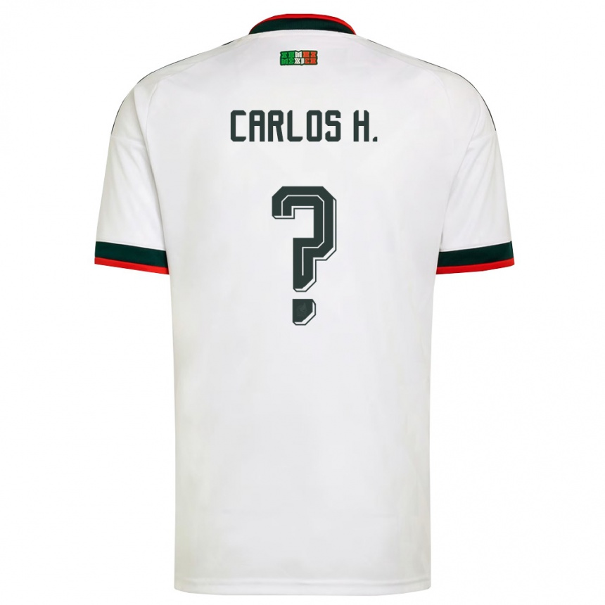 גברים כדורגל מקסיקו Carlos Hernández #0 לבן בורדו ירוק הרחק ג'רזי 26-28