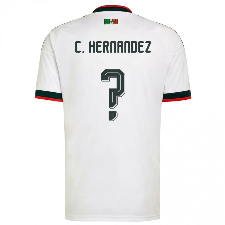 גברים כדורגל מקסיקו Cristóbal Hernández #0 לבן בורדו ירוק הרחק ג'רזי 26-28