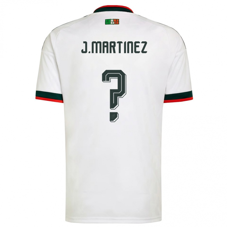 גברים כדורגל מקסיקו Juan Martínez #0 לבן בורדו ירוק הרחק ג'רזי 26-28