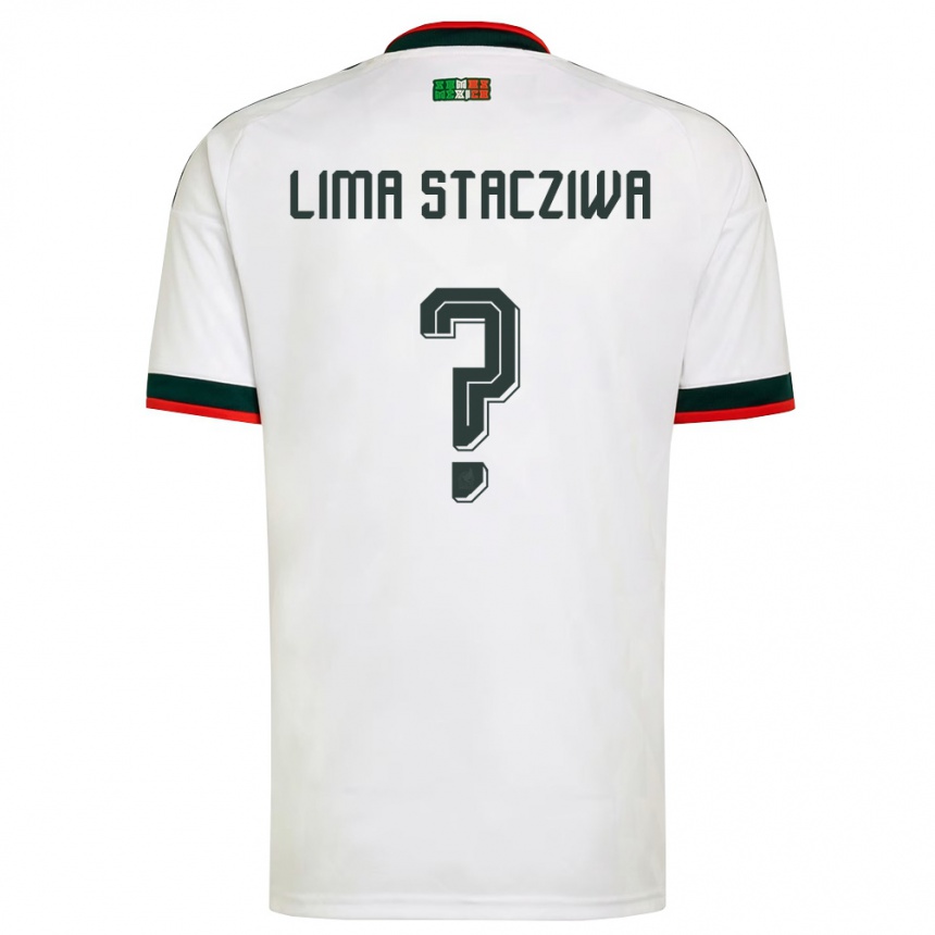 גברים כדורגל מקסיקו Neo Lima Stacziwa #0 לבן בורדו ירוק הרחק ג'רזי 26-28