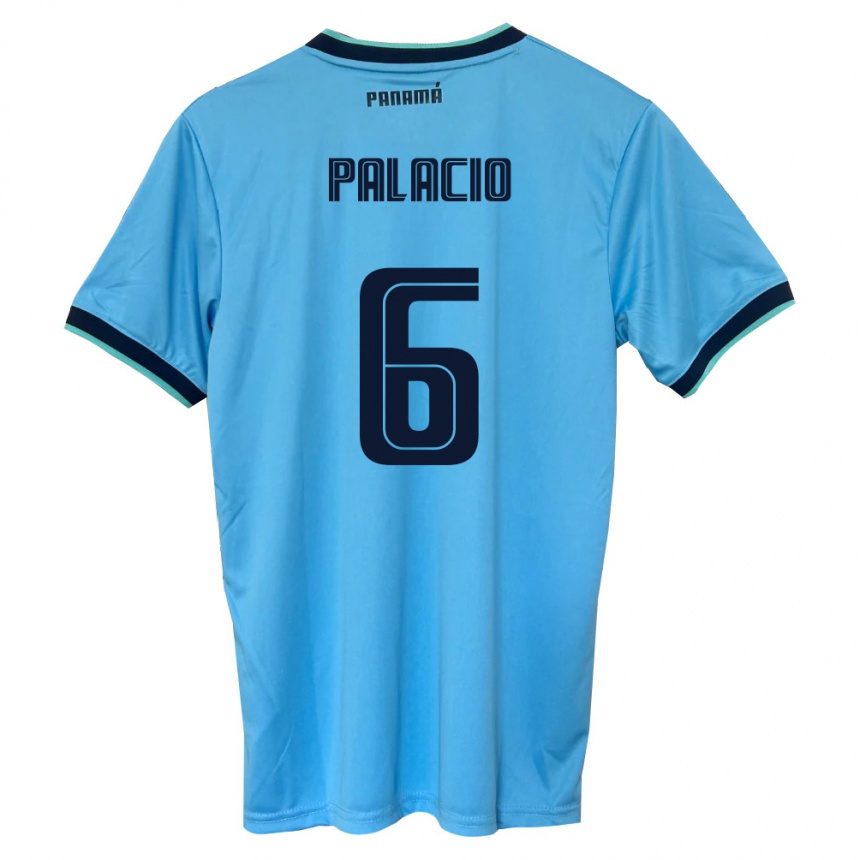 גברים כדורגל פנמה Yamileth Palacio #6 כחול שמיים שחור הרחק ג'רזי 26-28