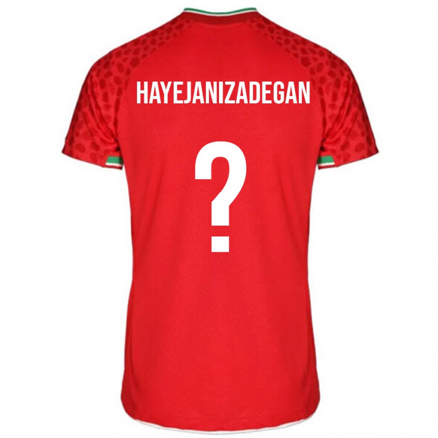 גברים כדורגל איראן Iliya Hayejanizadegan #0 אדום לבן הרחק ג'רזי 26-28