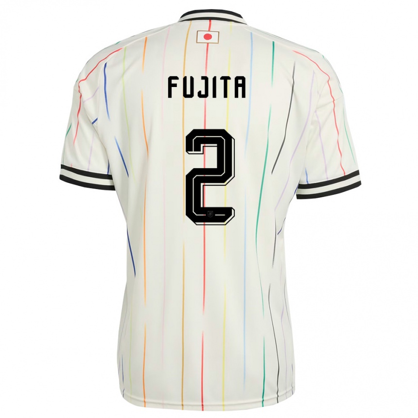 גברים כדורגל יַפָּן Asuto Fujita #2 לבן שחור הרחק ג'רזי 26-28