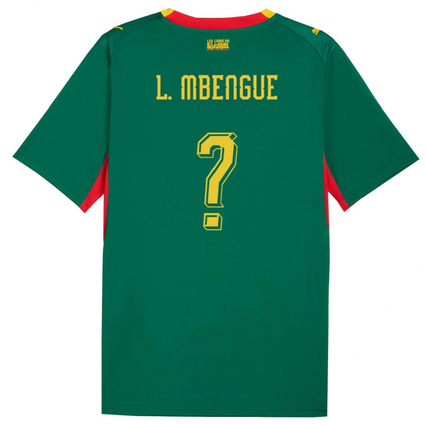 גברים כדורגל סנגל Lamine Mbengue #0 ירוק צהוב אדום הרחק ג'רזי 26-28