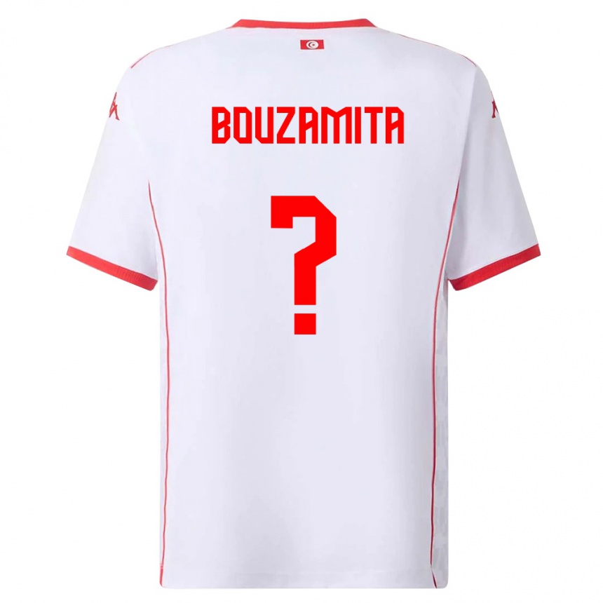 גברים כדורגל תוניסיה Alexandre Bouzamita #0 לבן אדום הרחק ג'רזי 26-28
