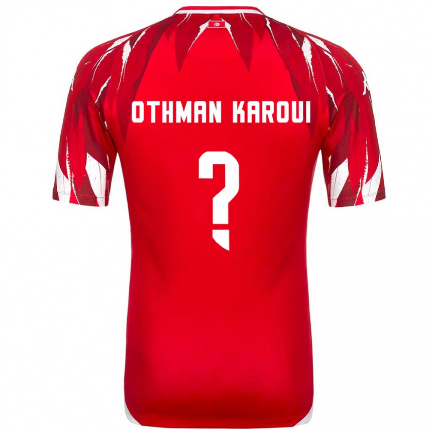 גברים כדורגל תוניסיה מוחמד עות׳מן קרוי #0 אדום לבן הרחק ג'רזי 26-28