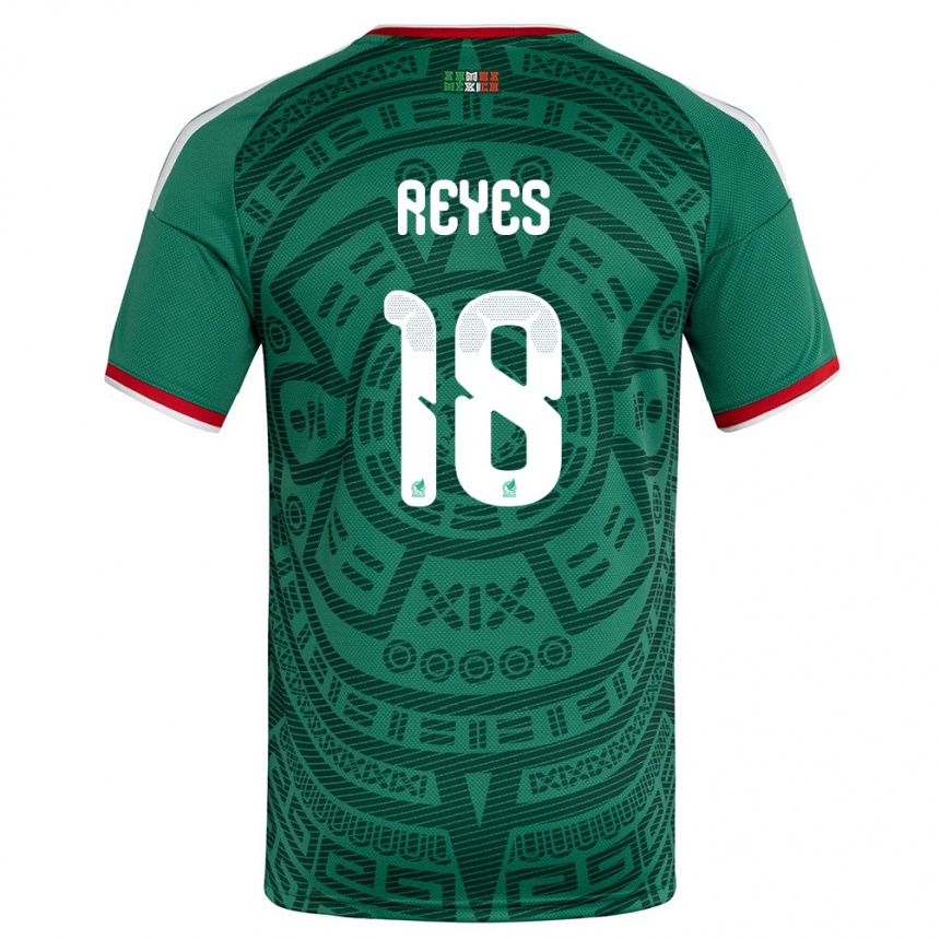 נשים כדורגל מקסיקו Ángel Reyes #18 ירוק לבן אדום ג'רזי ביתית 26-28