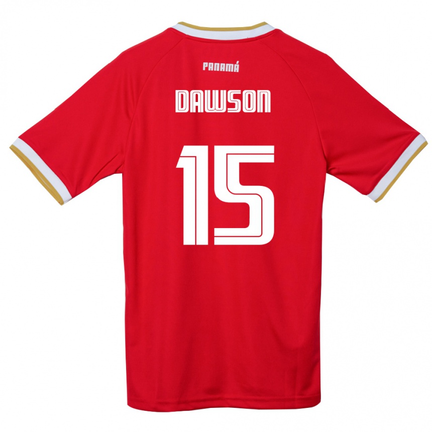 נשים כדורגל פנמה Didier Dawson #15 אדום חום לבן ג'רזי ביתית 26-28