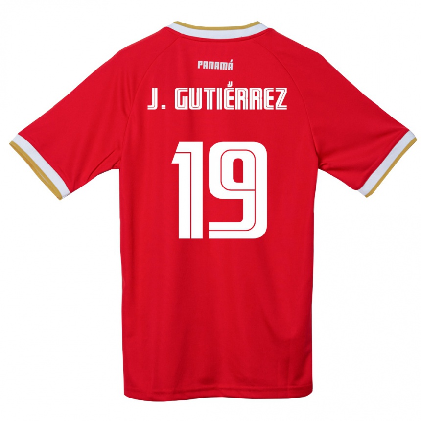 נשים כדורגל פנמה Jorge Gutiérrez #19 אדום חום לבן ג'רזי ביתית 26-28