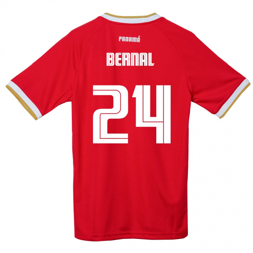 נשים כדורגל פנמה Kevin Bernal #24 אדום חום לבן ג'רזי ביתית 26-28