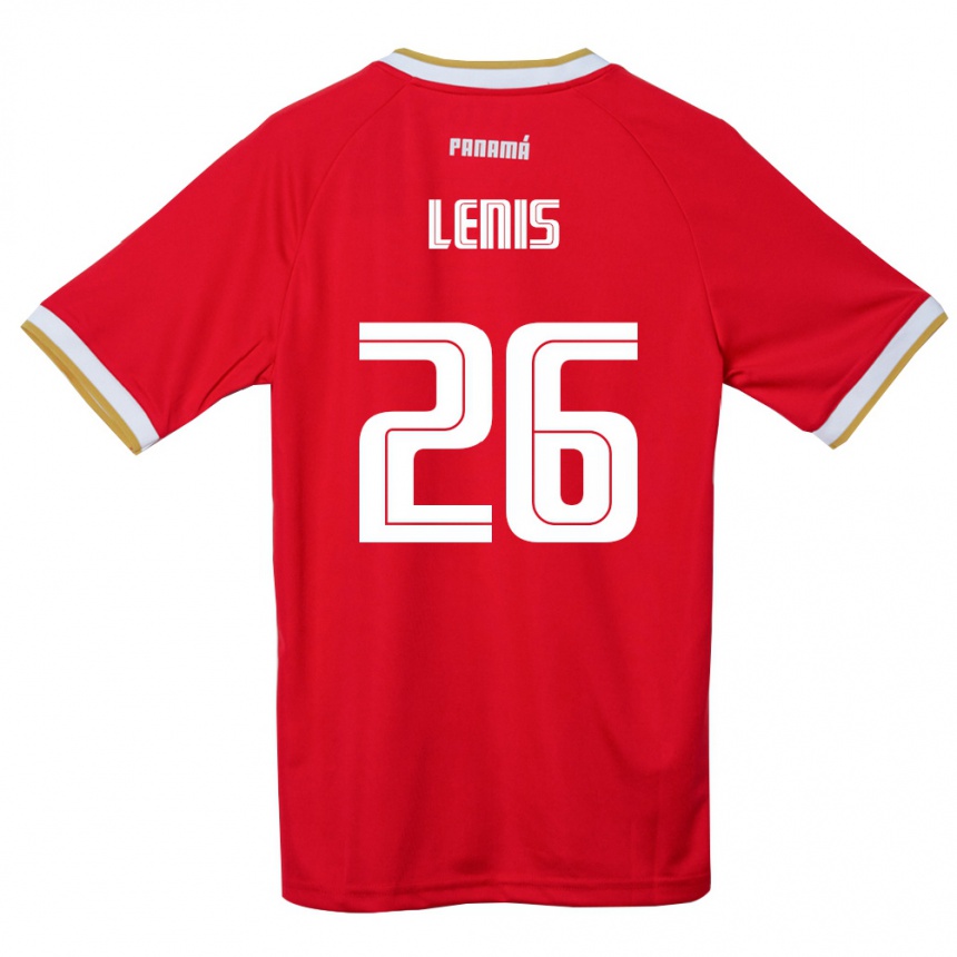 נשים כדורגל פנמה Kahiser Lenis #26 אדום חום לבן ג'רזי ביתית 26-28