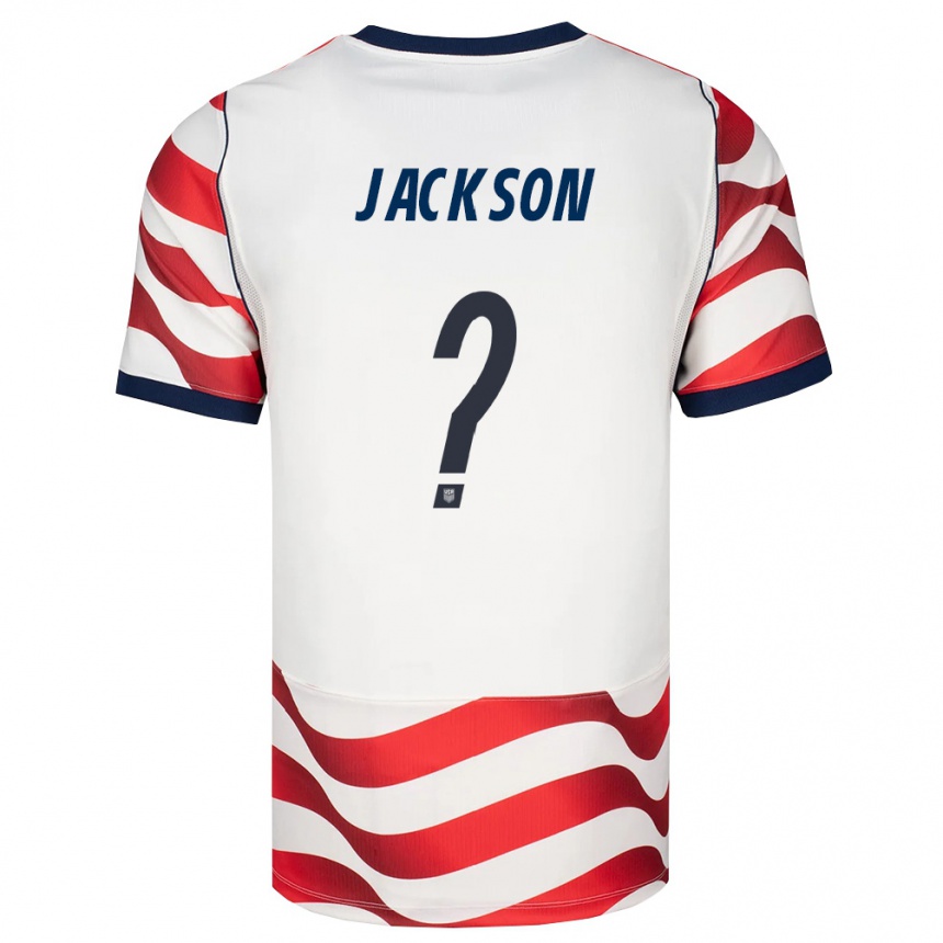 נשים כדורגל ארצות הברית Mason Jackson #0 אדום לבן שחור ג'רזי ביתית 26-28