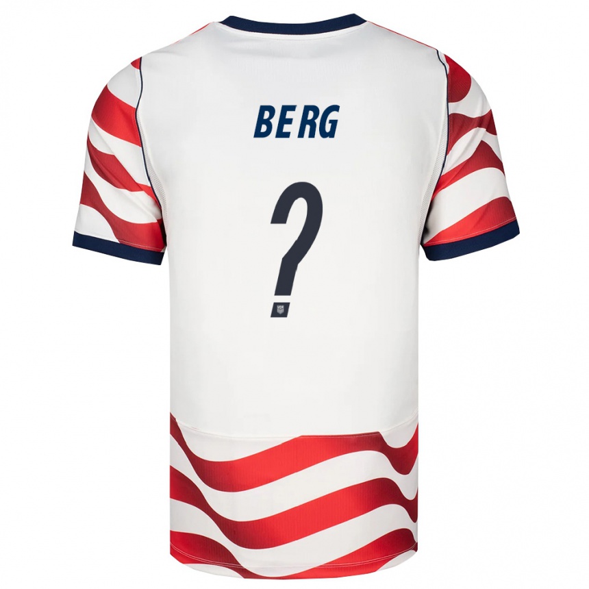 נשים כדורגל ארצות הברית Hugo Berg #0 אדום לבן שחור ג'רזי ביתית 26-28