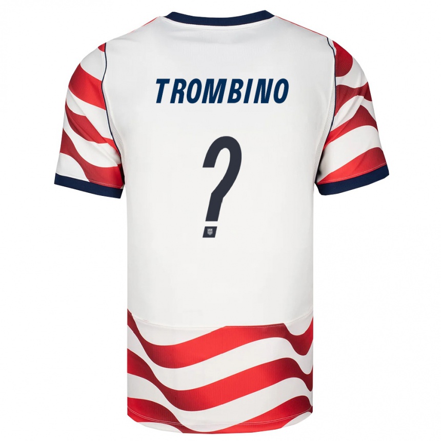 נשים כדורגל ארצות הברית Caleb Trombino #0 אדום לבן שחור ג'רזי ביתית 26-28