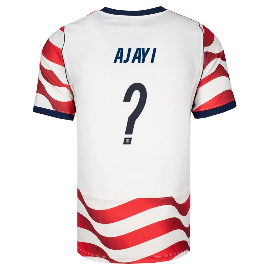 נשים כדורגל ארצות הברית Olumuyiwa Ajayi #0 אדום לבן שחור ג'רזי ביתית 26-28