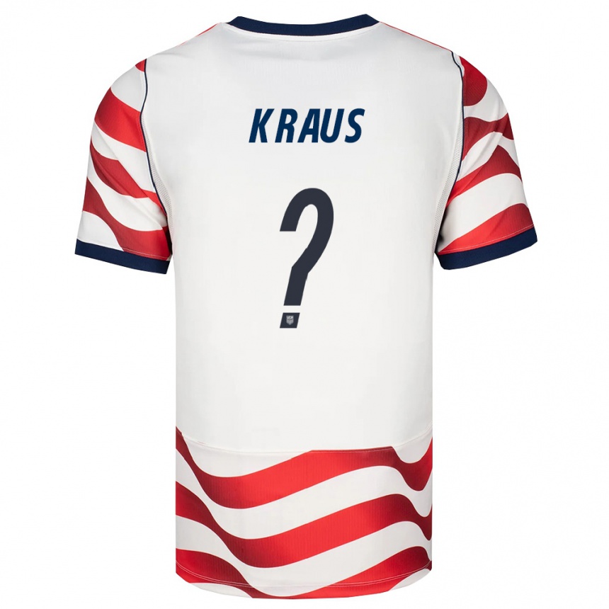 נשים כדורגל ארצות הברית Kane Kraus #0 אדום לבן שחור ג'רזי ביתית 26-28
