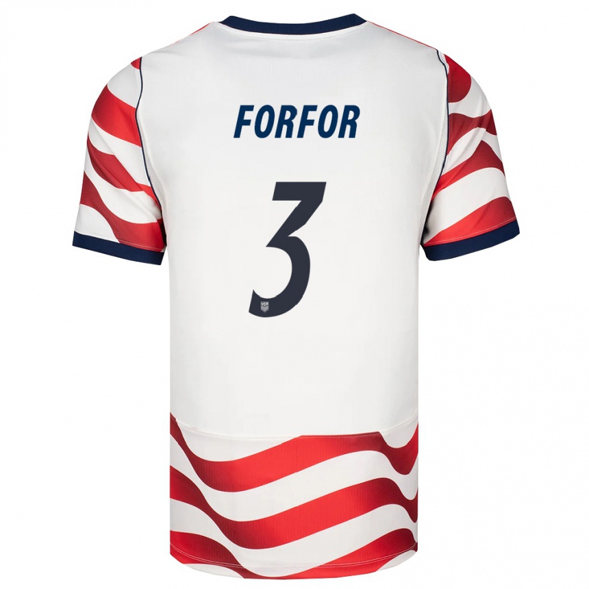 נשים כדורגל ארצות הברית Prince Forfor #3 אדום לבן שחור ג'רזי ביתית 26-28