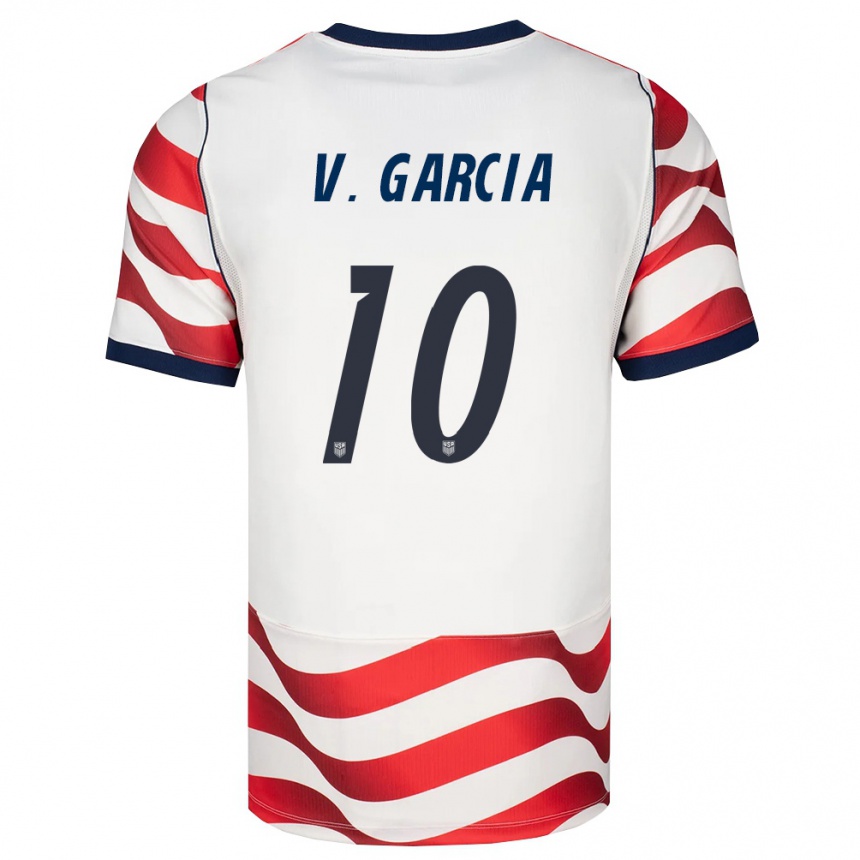 נשים כדורגל ארצות הברית Vicente Garcia #10 אדום לבן שחור ג'רזי ביתית 26-28