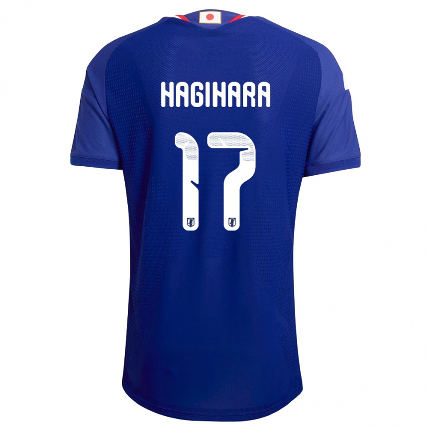 נשים כדורגל יַפָּן Kei Hagihara #17 כחול לבן אדום ג'רזי ביתית 26-28