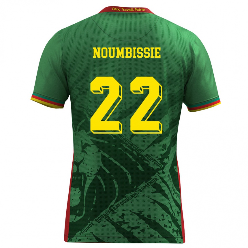 נשים כדורגל קמרון Stéphane Noumbissie #22 ירוק צהוב אדום ג'רזי ביתית 26-28