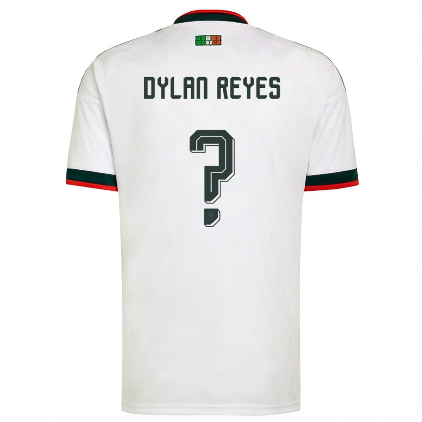 נשים כדורגל מקסיקו Dylan Reyes #0 לבן בורדו ירוק הרחק ג'רזי 26-28