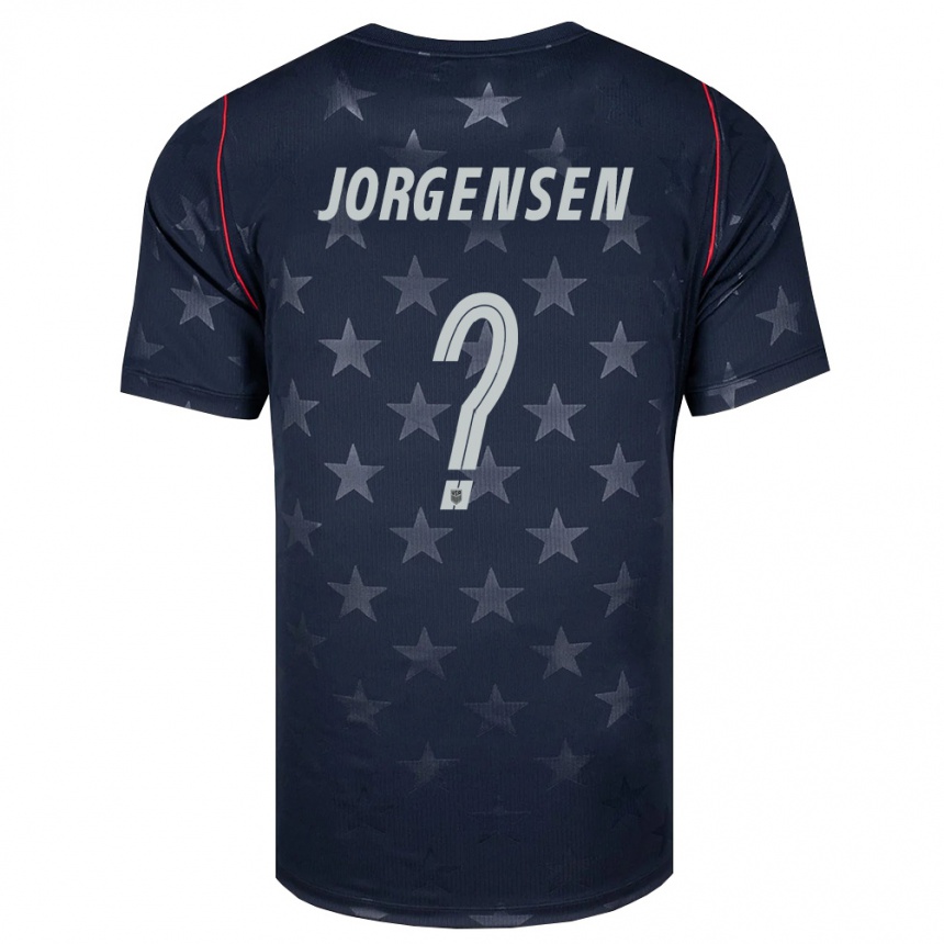 נשים כדורגל ארצות הברית Owen Jorgensen #0 שחור לבן אדום הרחק ג'רזי 26-28