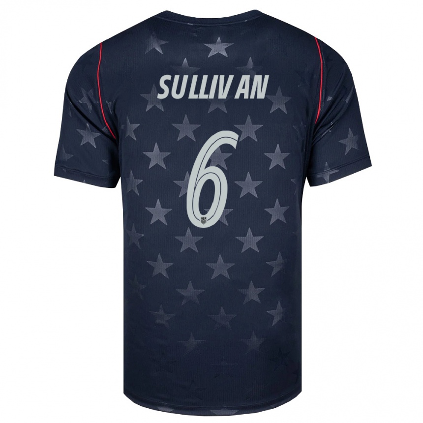 נשים כדורגל ארצות הברית Cavan Sullivan #6 שחור לבן אדום הרחק ג'רזי 26-28