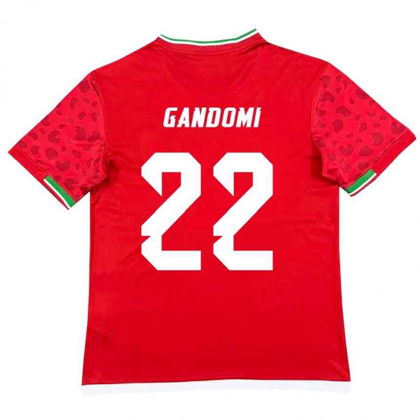 נשים כדורגל איראן Mohammad Gandomi #22 אדום לבן הרחק ג'רזי 26-28