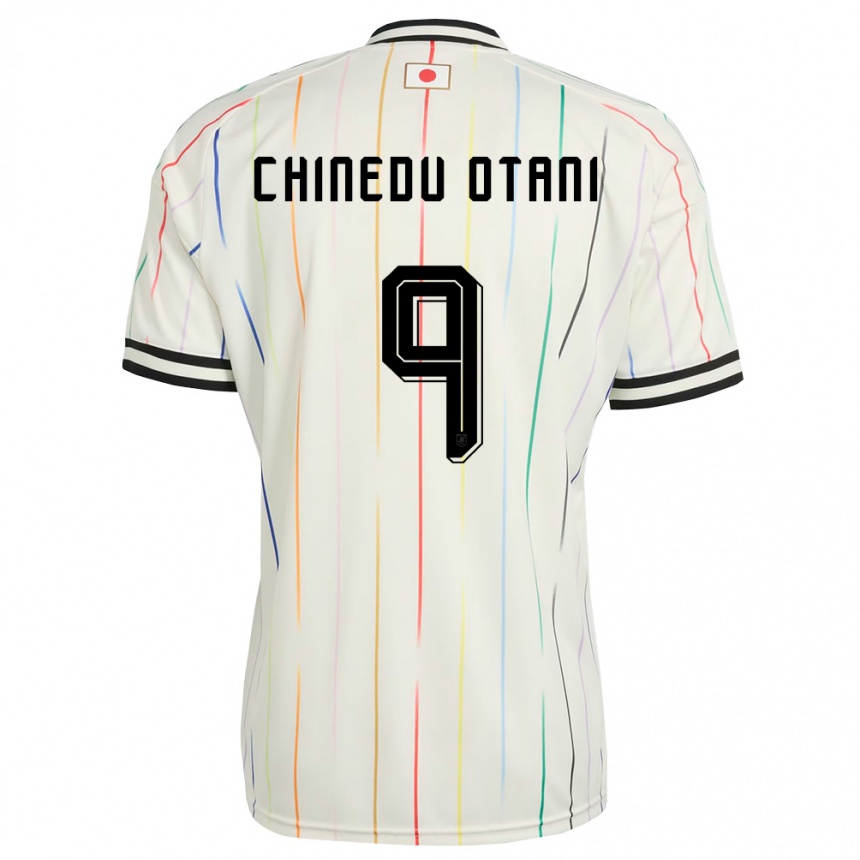 נשים כדורגל יַפָּן Divine Chinedu Otani #9 לבן שחור הרחק ג'רזי 26-28