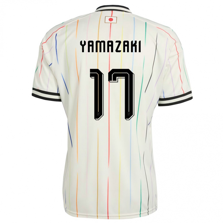 נשים כדורגל יַפָּן התנגדות לרעידות אדמה יאמאזאקי #17 לבן שחור הרחק ג'רזי 26-28