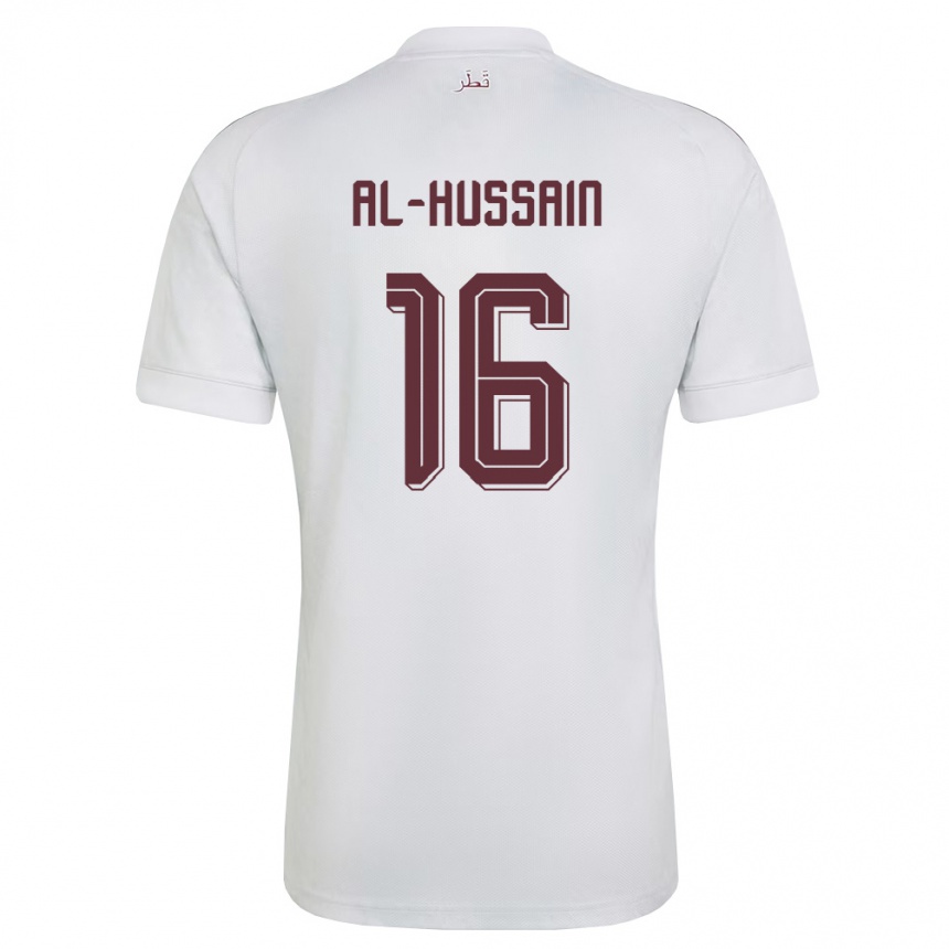 נשים כדורגל קטאר Al-Hashmi Al-Hussain #16 לבן בורדו הרחק ג'רזי 26-28