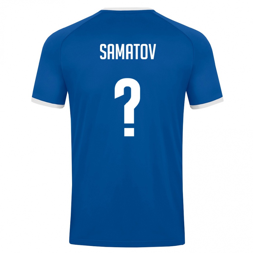 ילדים כדורגל אוזבקיסטן Bekhruz Samatov #0 כחול מלכותי לבן ג'רזי ביתית 26-28