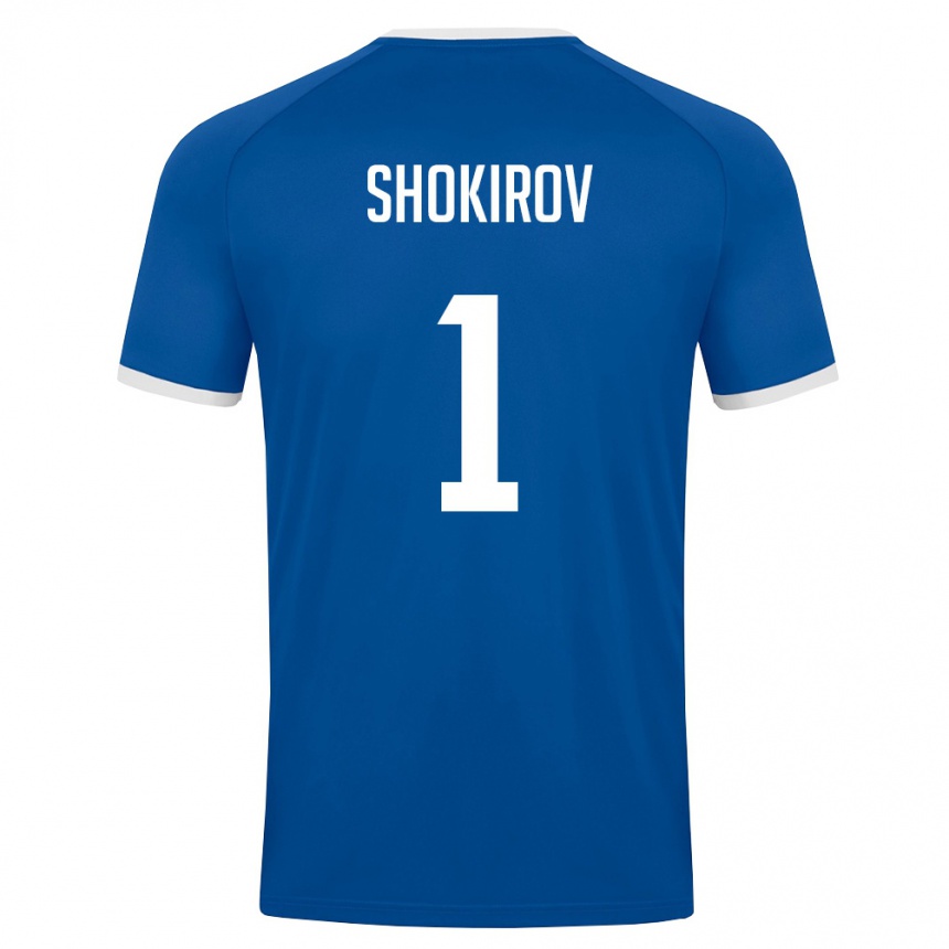 ילדים כדורגל אוזבקיסטן Ibrokhim Shokirov #1 כחול מלכותי לבן ג'רזי ביתית 26-28