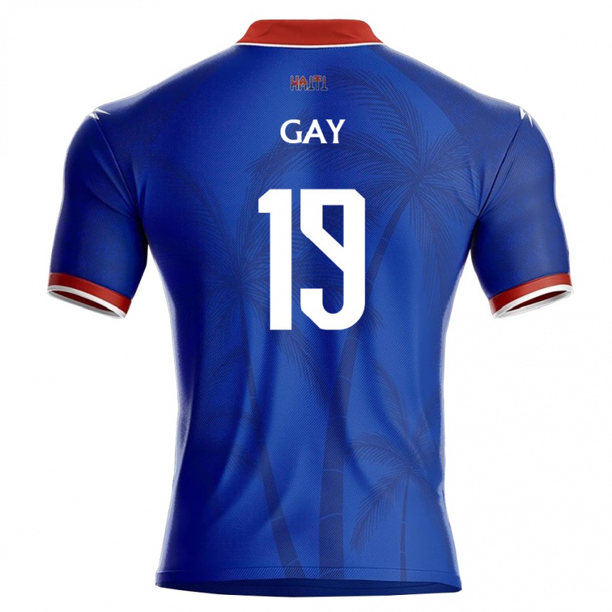 ילדים כדורגל האיטי Ganael Gay #19 כחול אדום לבן ג'רזי ביתית 26-28