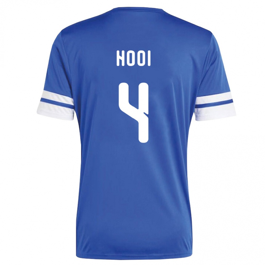 ילדים כדורגל קוראסאו Shuvienchêlo Hooi #4 כהה לבן ג'רזי ביתית 26-28