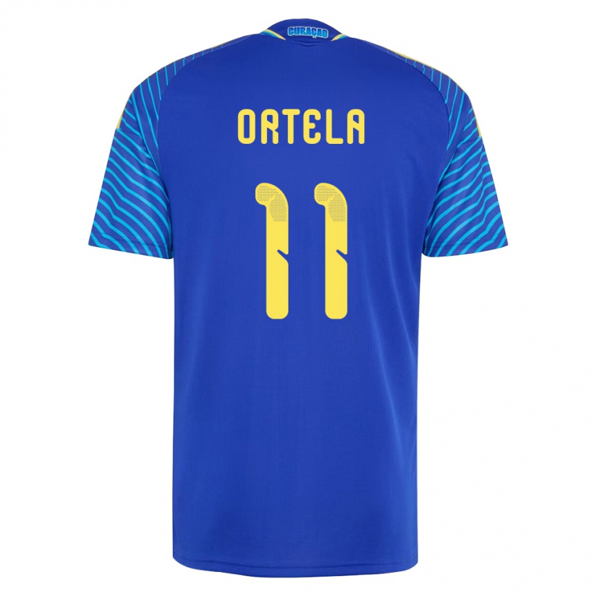 ילדים כדורגל קוראסאו Jerremy Ortela #11 כהה לבן ג'רזי ביתית 26-28