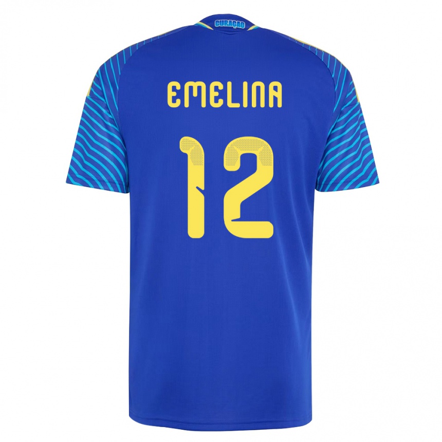 ילדים כדורגל קוראסאו Irdjoailly Emelina #12 כהה לבן ג'רזי ביתית 26-28