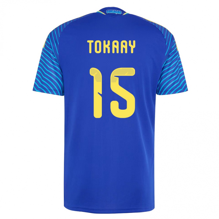 ילדים כדורגל קוראסאו Neurlendy Tokaay #15 כהה לבן ג'רזי ביתית 26-28