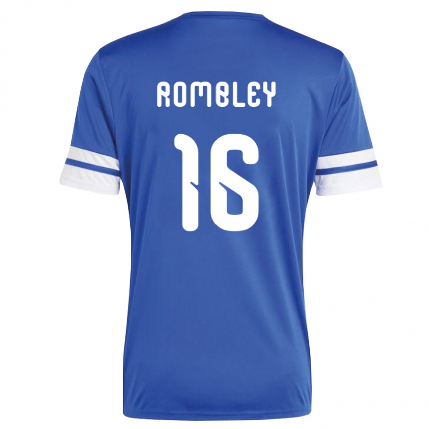 ילדים כדורגל קוראסאו Shermayn Rombley #16 כהה לבן ג'רזי ביתית 26-28