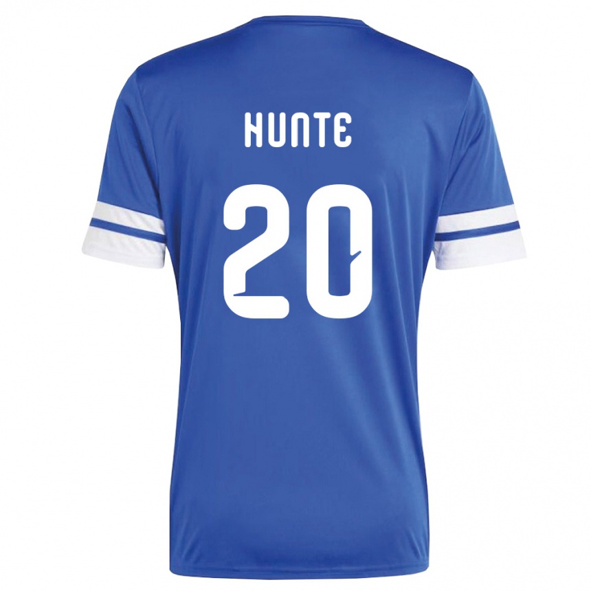 ילדים כדורגל קוראסאו Jerayno Hunte #20 כהה לבן ג'רזי ביתית 26-28