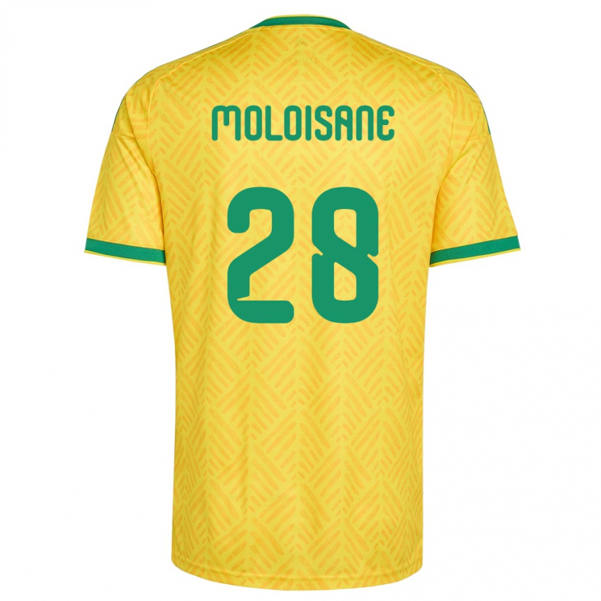 ילדים כדורגל דרום אפריקה Thabo Moloisane #28 צהוב ירוק ג'רזי ביתית 26-28