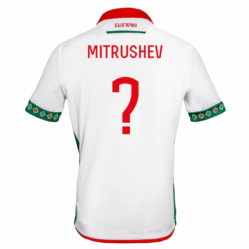 ילדים כדורגל בולגריה Kristiyan Mitrushev #0 לבן ירוק אדום ג'רזי ביתית 26-28