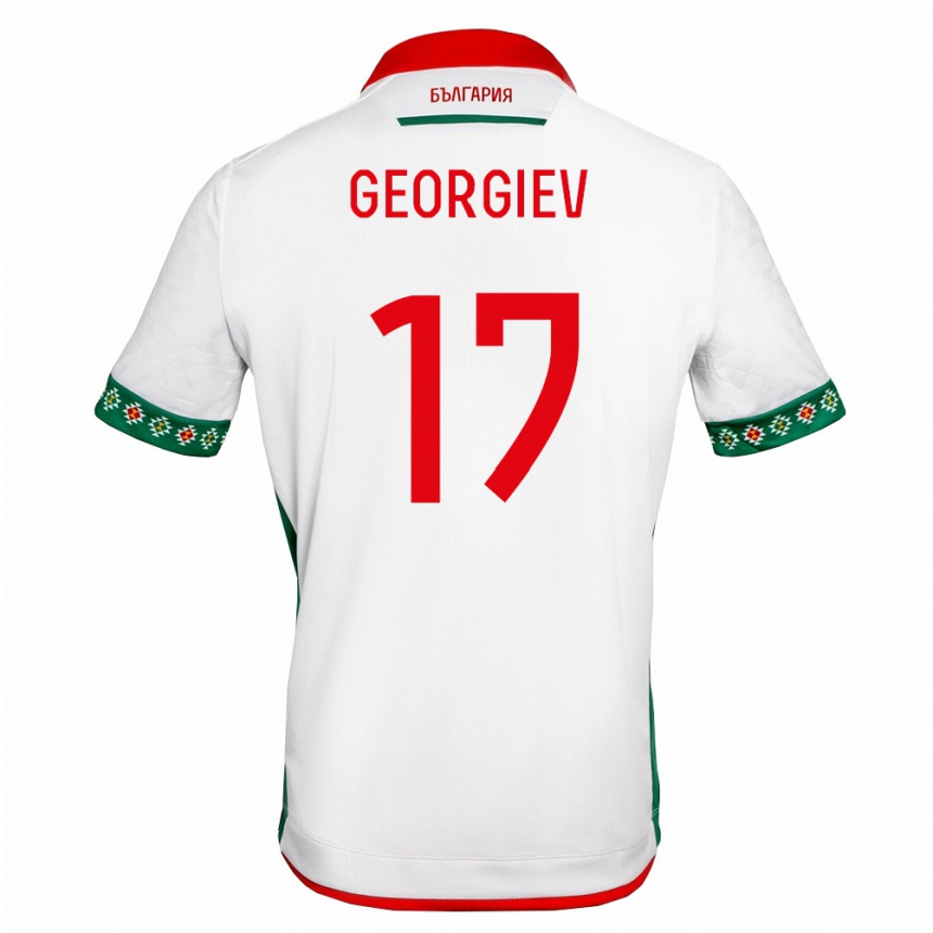 ילדים כדורגל בולגריה Yastiyan Georgiev #17 לבן ירוק אדום ג'רזי ביתית 26-28