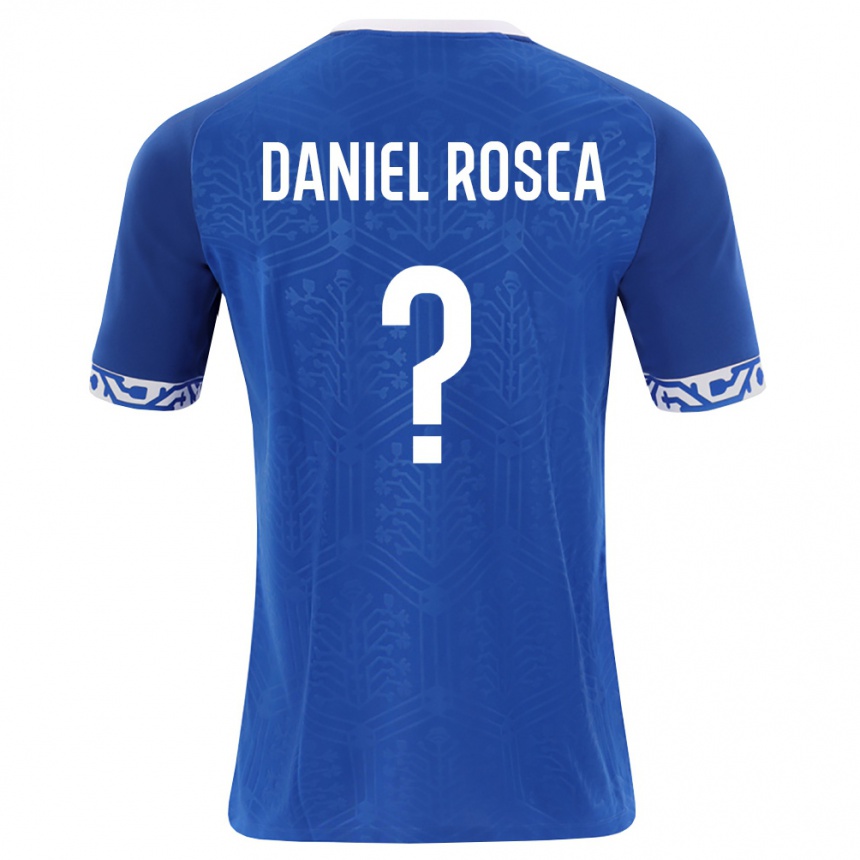 ילדים כדורגל מולדובה Daniel Rosca #0 כחול מלכותי לבן ג'רזי ביתית 26-28