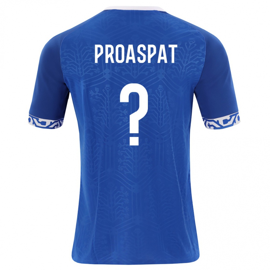 ילדים כדורגל מולדובה Vlad Proaspat #0 כחול מלכותי לבן ג'רזי ביתית 26-28