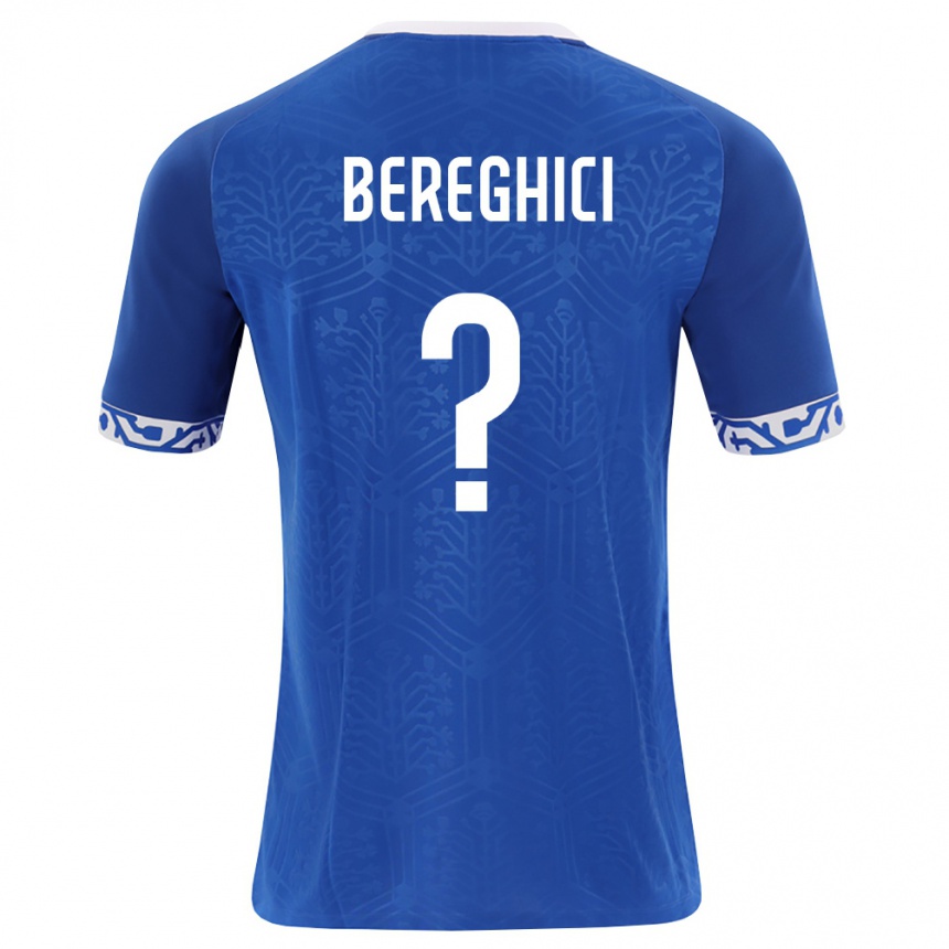 ילדים כדורגל מולדובה Artiom Bereghici #0 כחול מלכותי לבן ג'רזי ביתית 26-28