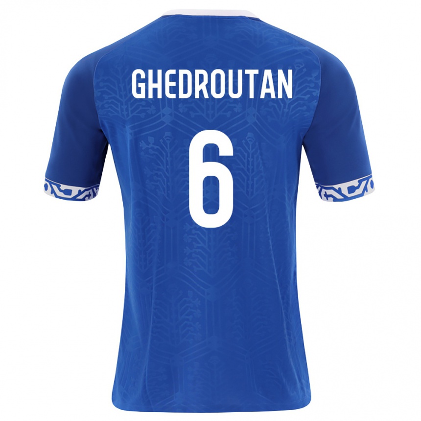 ילדים כדורגל מולדובה Cristian Ghedrouțan #6 כחול מלכותי לבן ג'רזי ביתית 26-28